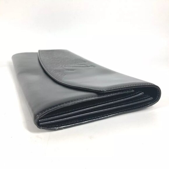 LOUIS VUITTON Opera Aeghe LV logo Pouch bag with handle Clutch bag Leather Black - Picture 12 of 13